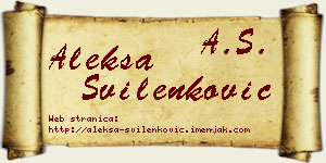 Aleksa Svilenković vizit kartica